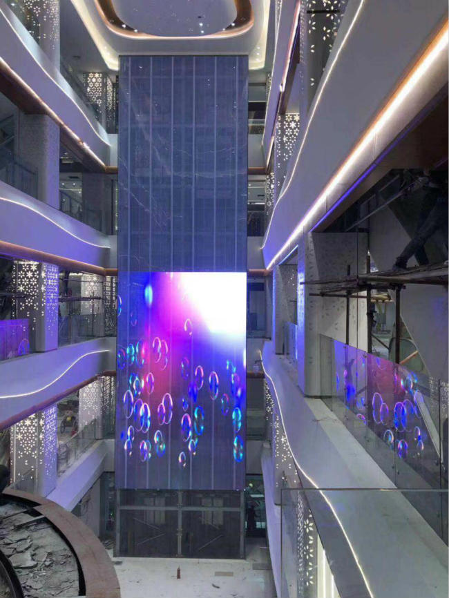 Transparent Glass Wall LED Screen P7.8 Full Color Advertising Video Wall 3840hz