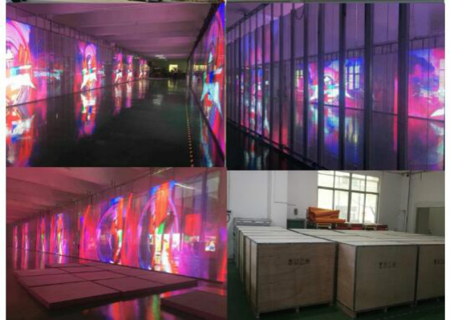 Transparent Glass Wall LED Screen P7.8 Full Color Advertising Video Wall 3840hz