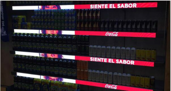 Indoor Advertising Creative LED Screen Smart Digital Signage Edge Cob Led Shelf Display