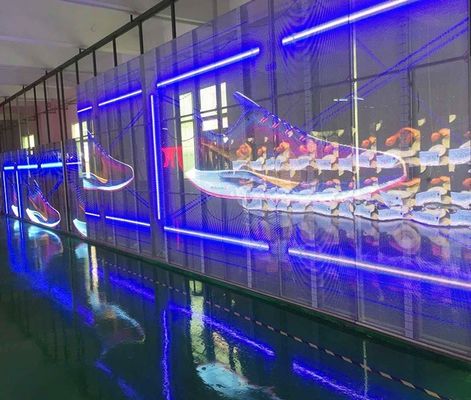 Customized 5000nits Indoor Transparent LED Display High Brightness For Advertising