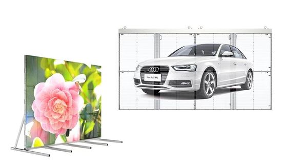 Shop Mall Building Surface Transparent LED Display 4500nits 1000 x 500mm