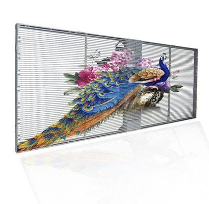 Full color 2.6-5.2mm Clear Led Display 1/8 Scan Curtain Led See Through Screen