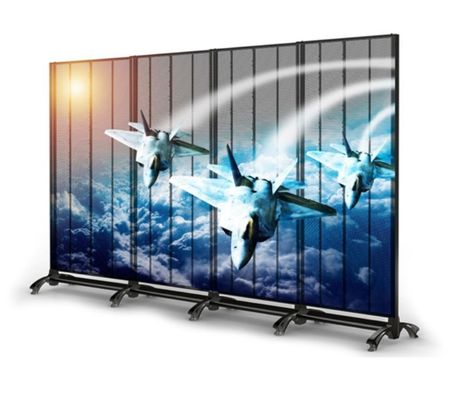 1920Hz Transparent LED Display 2.6-5.2mm Movable Advertising Indoor Led Poster